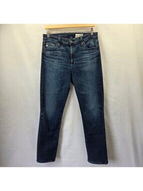 AG Mari High Rise Slim Straight Jeans Dark Wash Size 31